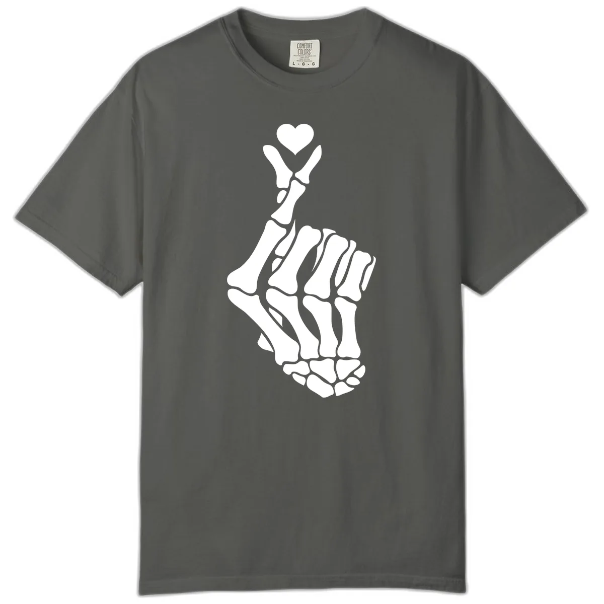 Bony Love Finger Heart Hand Sign Comfort Color in Pepper