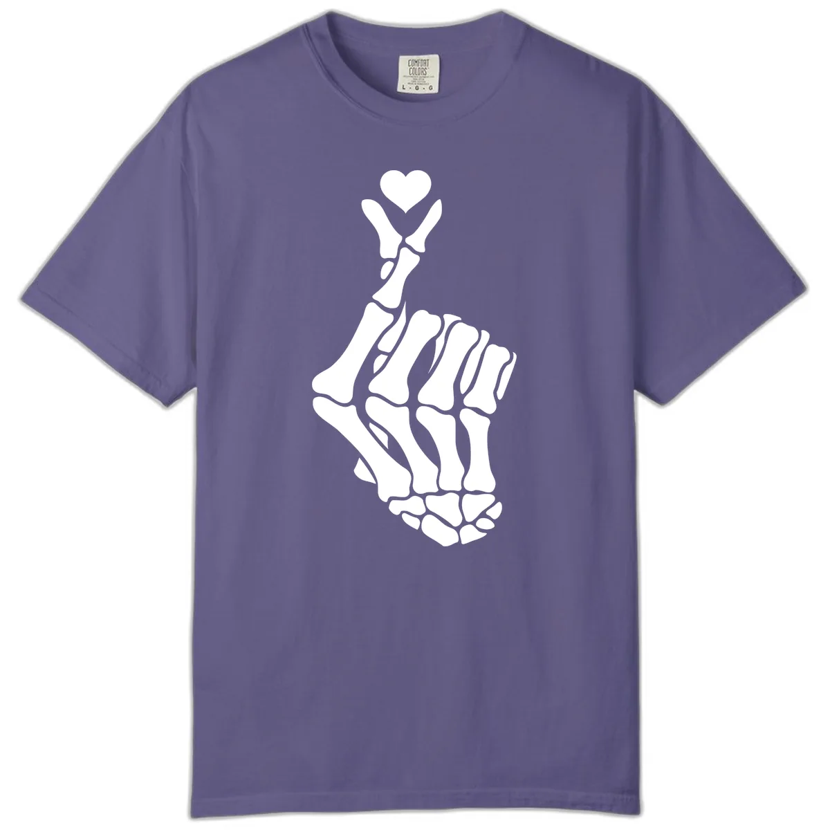 Bony Love Finger Heart Hand Sign Comfort Color in Grape