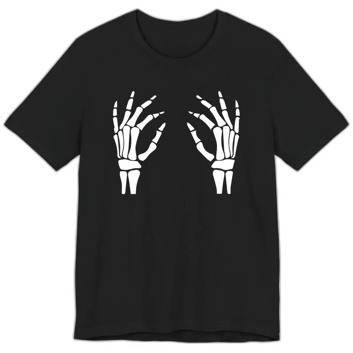 Pair Of Skeletal Hands Reaching Out Premium T-Shirt in Black