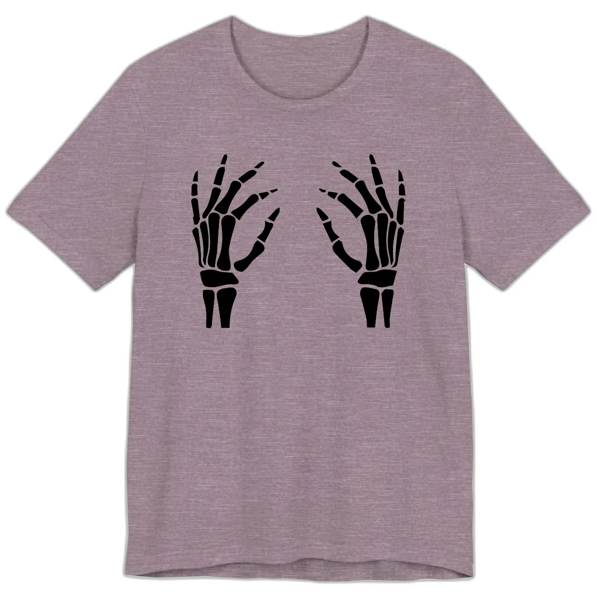 Pair Of Skeletal Hands Reaching Out Premium T-Shirt in Heather Purple