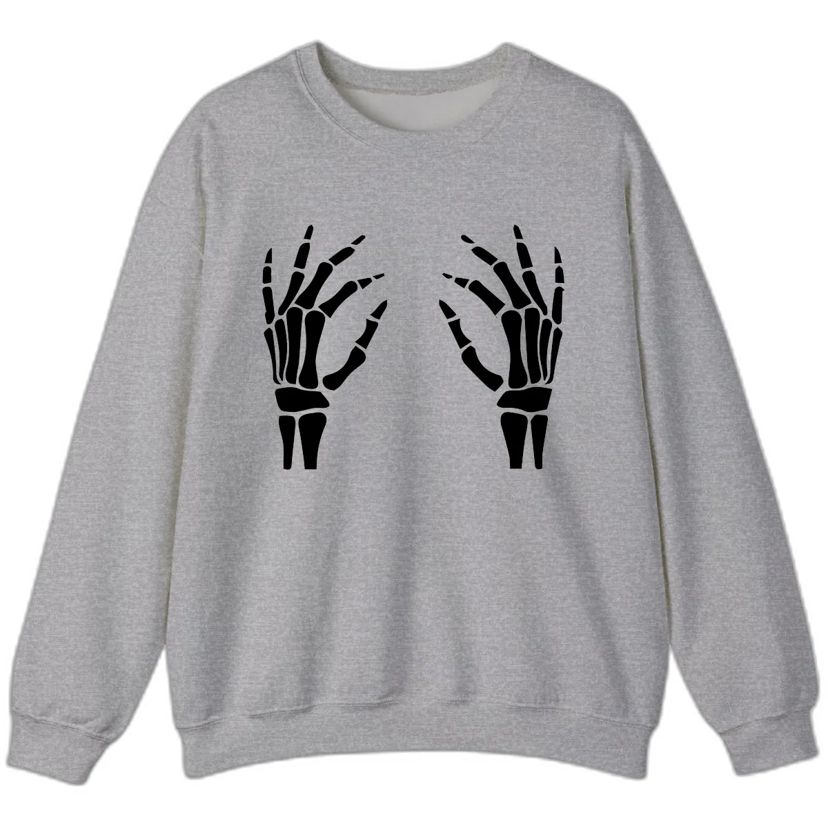 Pair Of Skeletal Hands Reaching Out Sweatshirt in Sport Grey