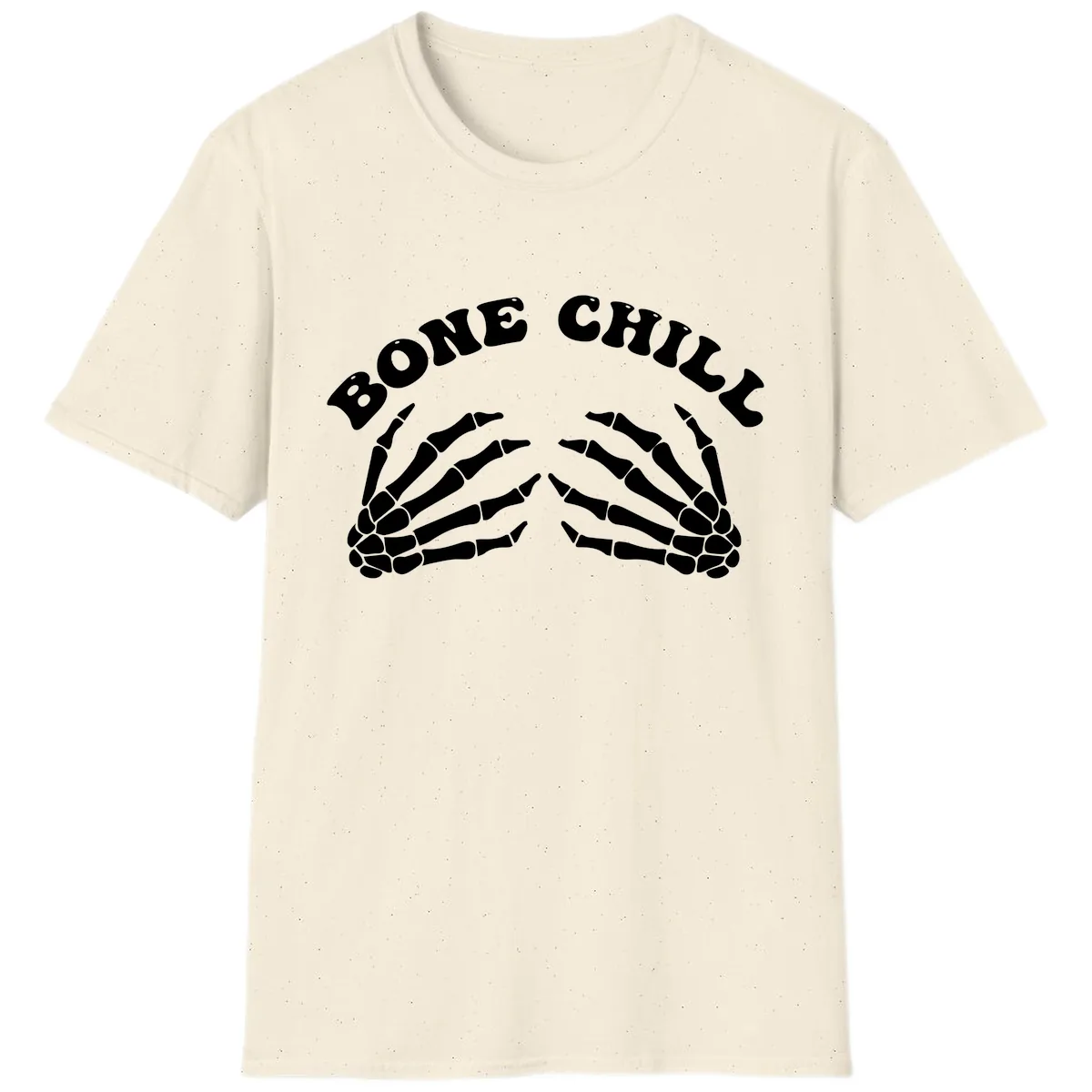 Bone Chill Skeleton Hands Arch Graphic T-Shirt in Natural