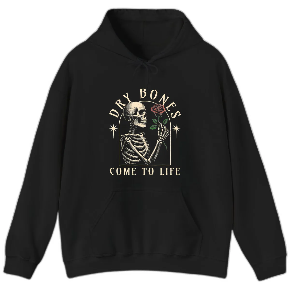 Dry Bones Come To Life Hoodie in Black