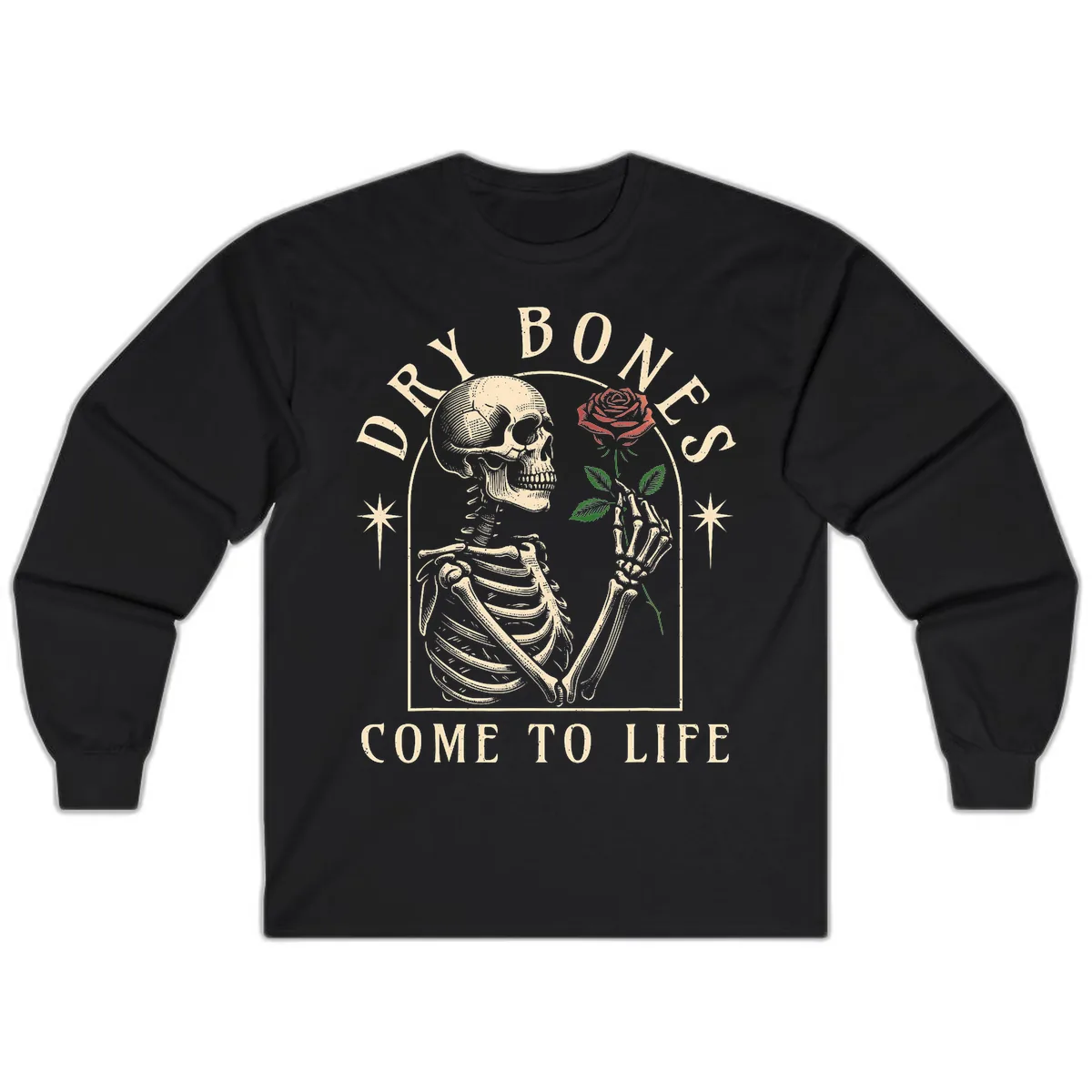 Dry Bones Come To Life Long Sleeve in Black