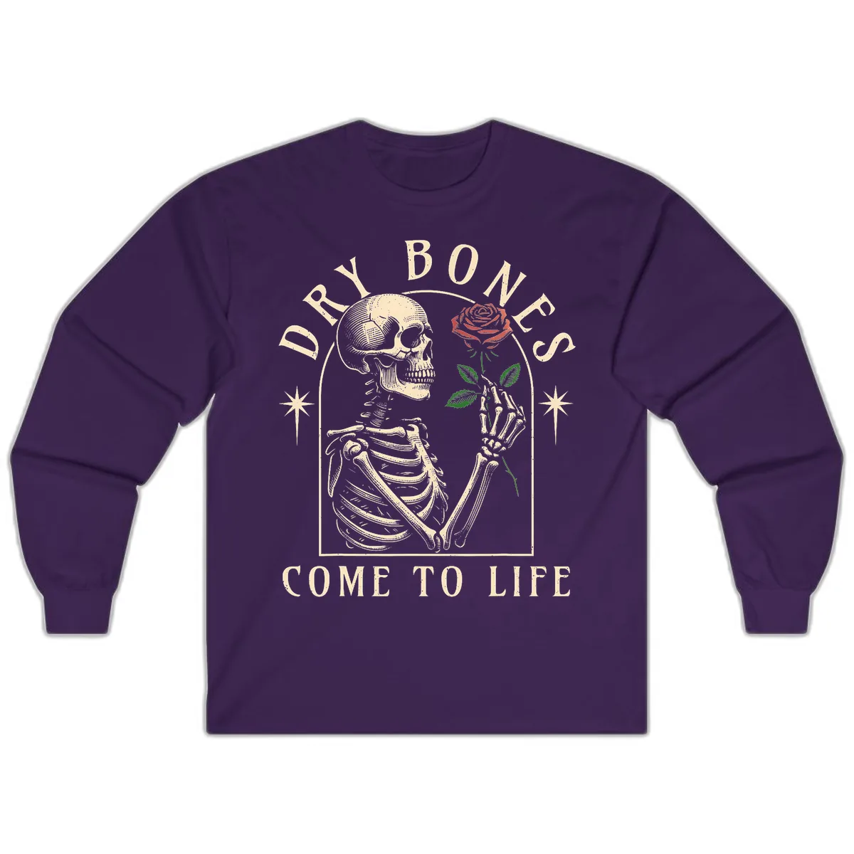 Dry Bones Come To Life Long Sleeve in Purple