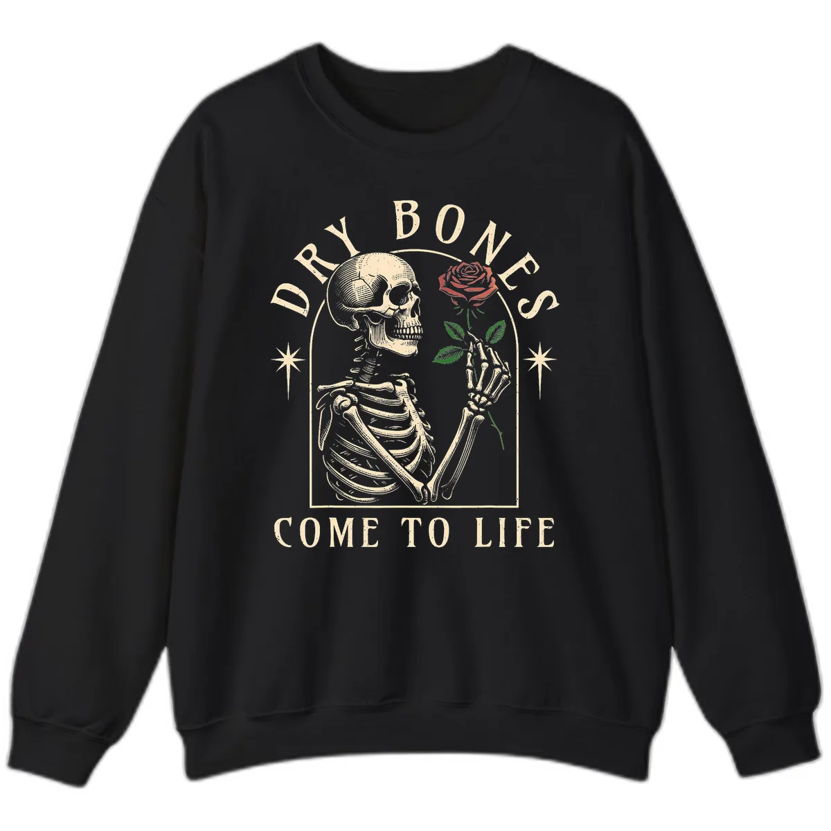 Dry Bones Come To Life Sweatshirt in Black