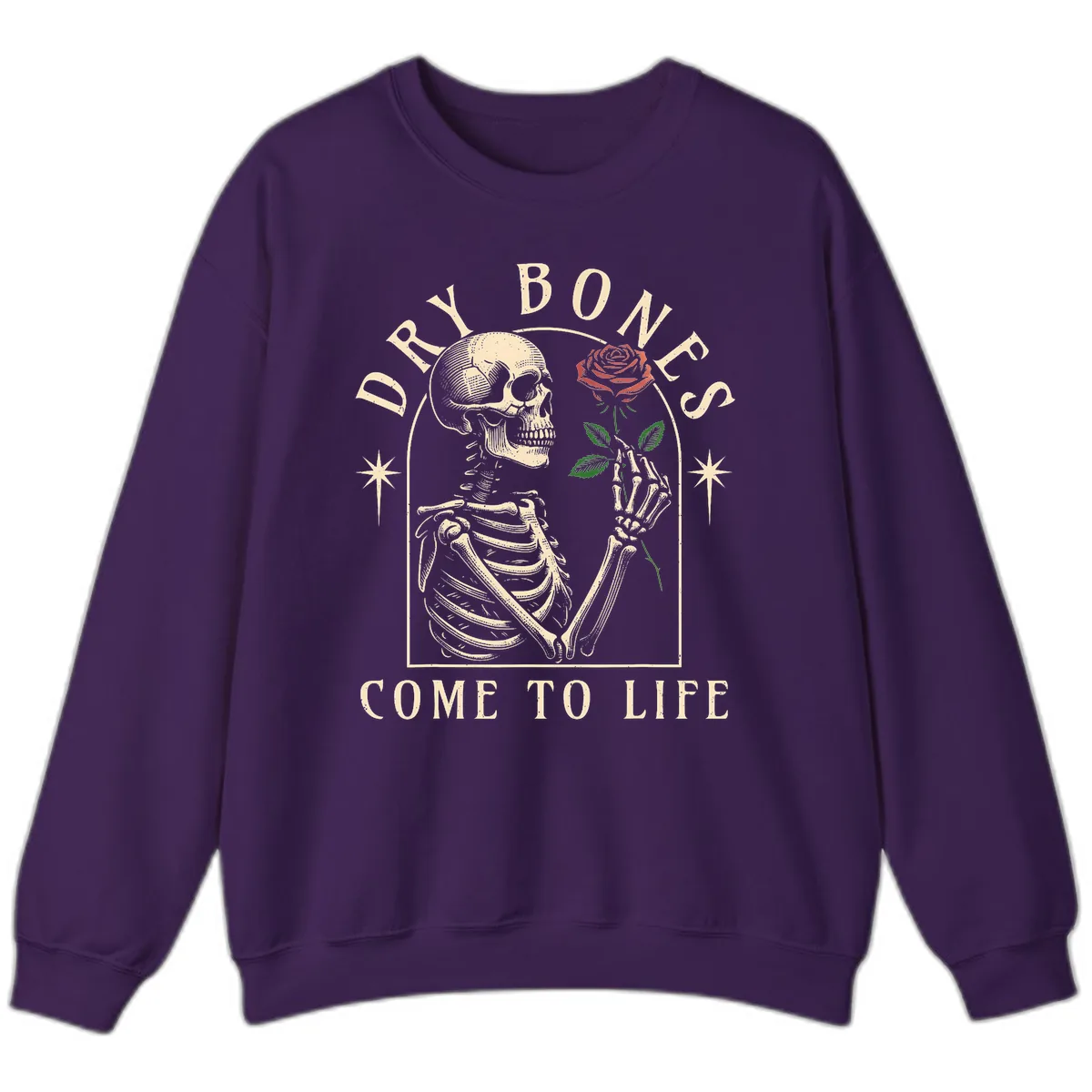 Dry Bones Come To Life Sweatshirt in Purple