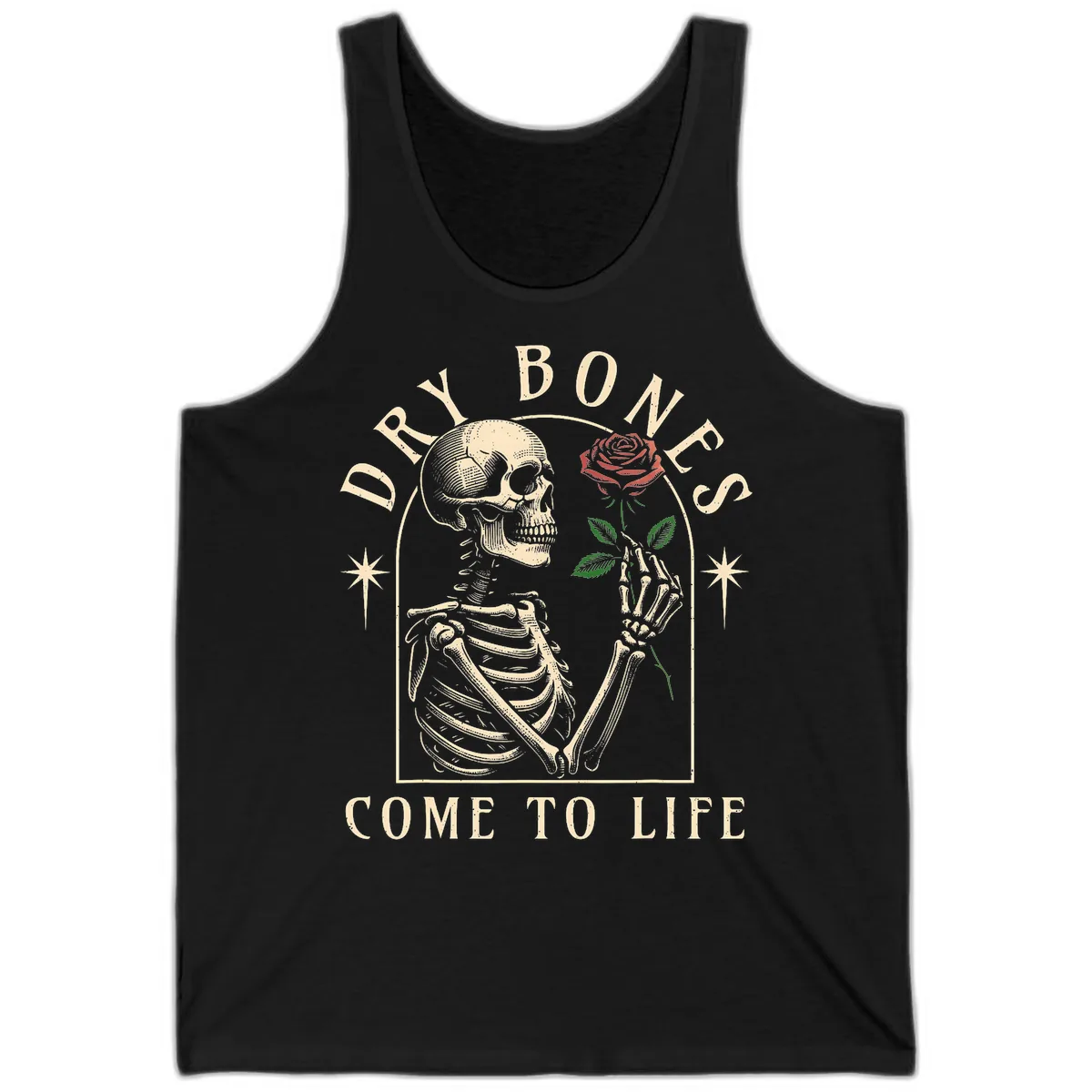 Dry Bones Come To Life Tank in Black
