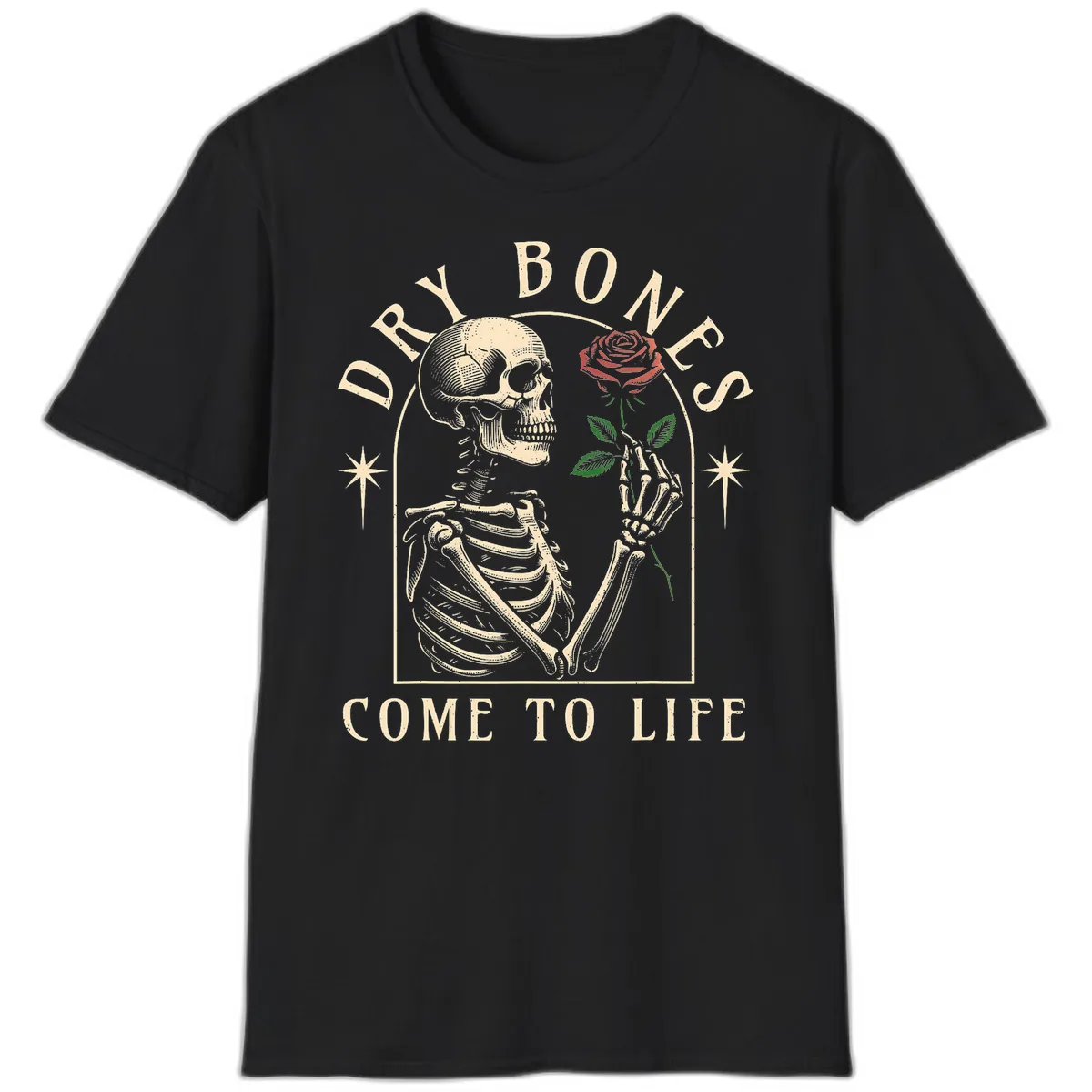 Dry Bones Come To Life T-Shirt in Black