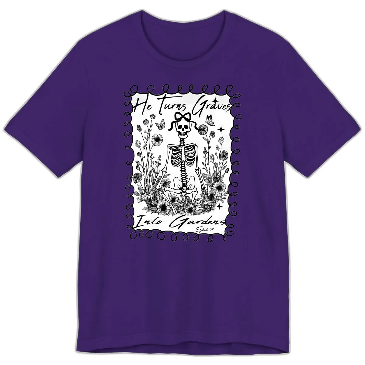 He Turns Graves Into Gardens Premium T-Shirt in Team Purple