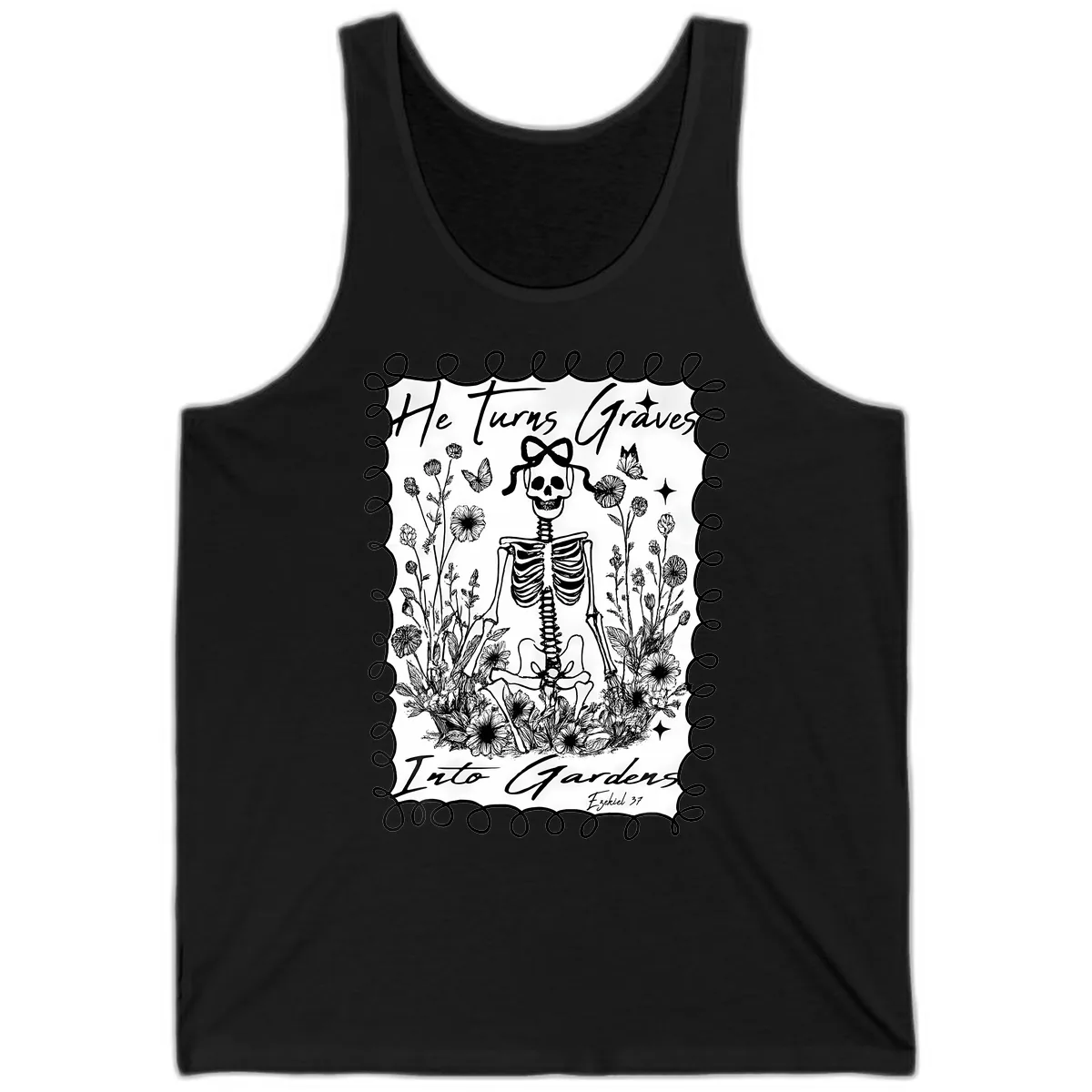 He Turns Graves Into Gardens Tank in Black