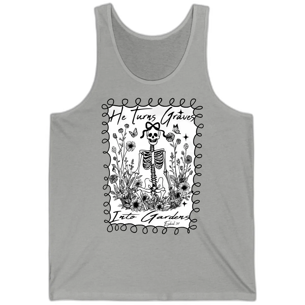 He Turns Graves Into Gardens Tank in Athletic Heather