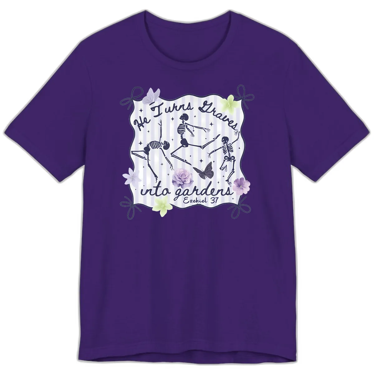 He Turns Graves Into Gardens Premium T-Shirt in Team Purple
