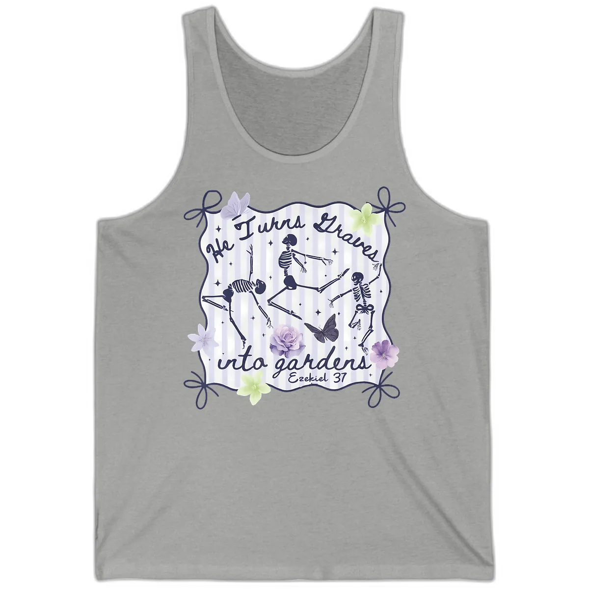 He Turns Graves Into Gardens Tank in Athletic Heather