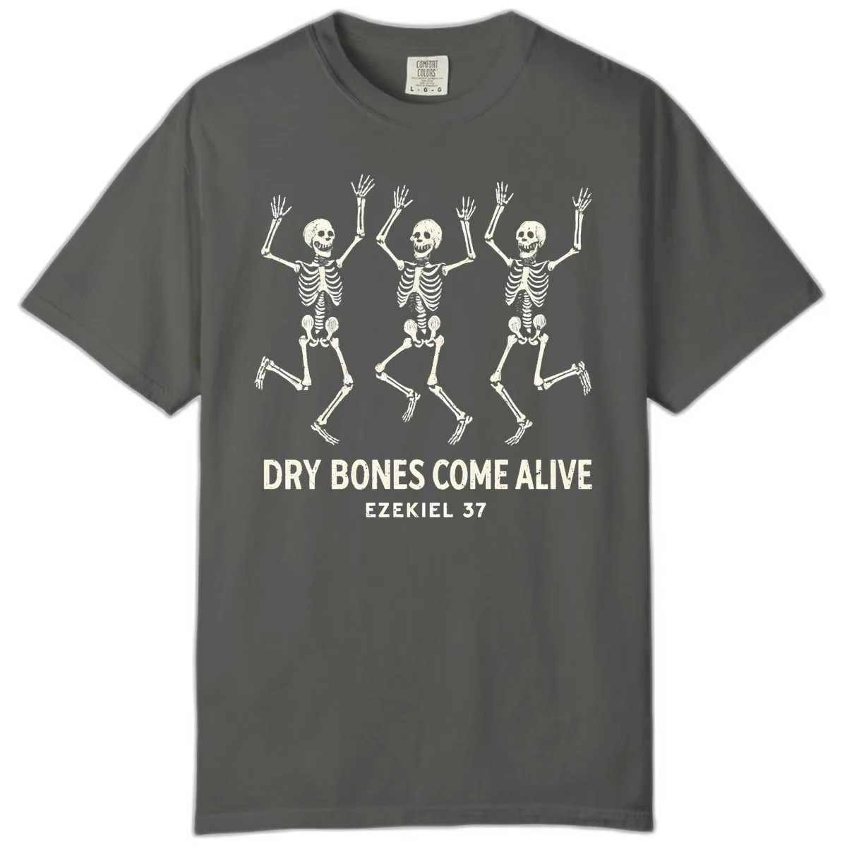 Dry Bones Come Alive Skeleton Dance Comfort Color in Pepper