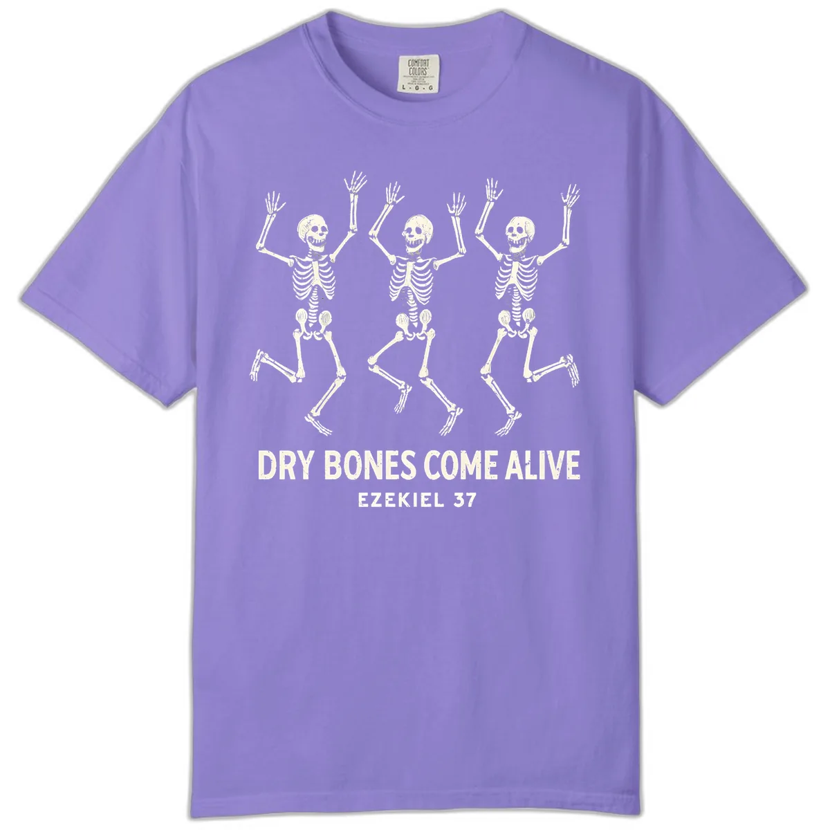 Dry Bones Come Alive Skeleton Dance Comfort Color in Violet