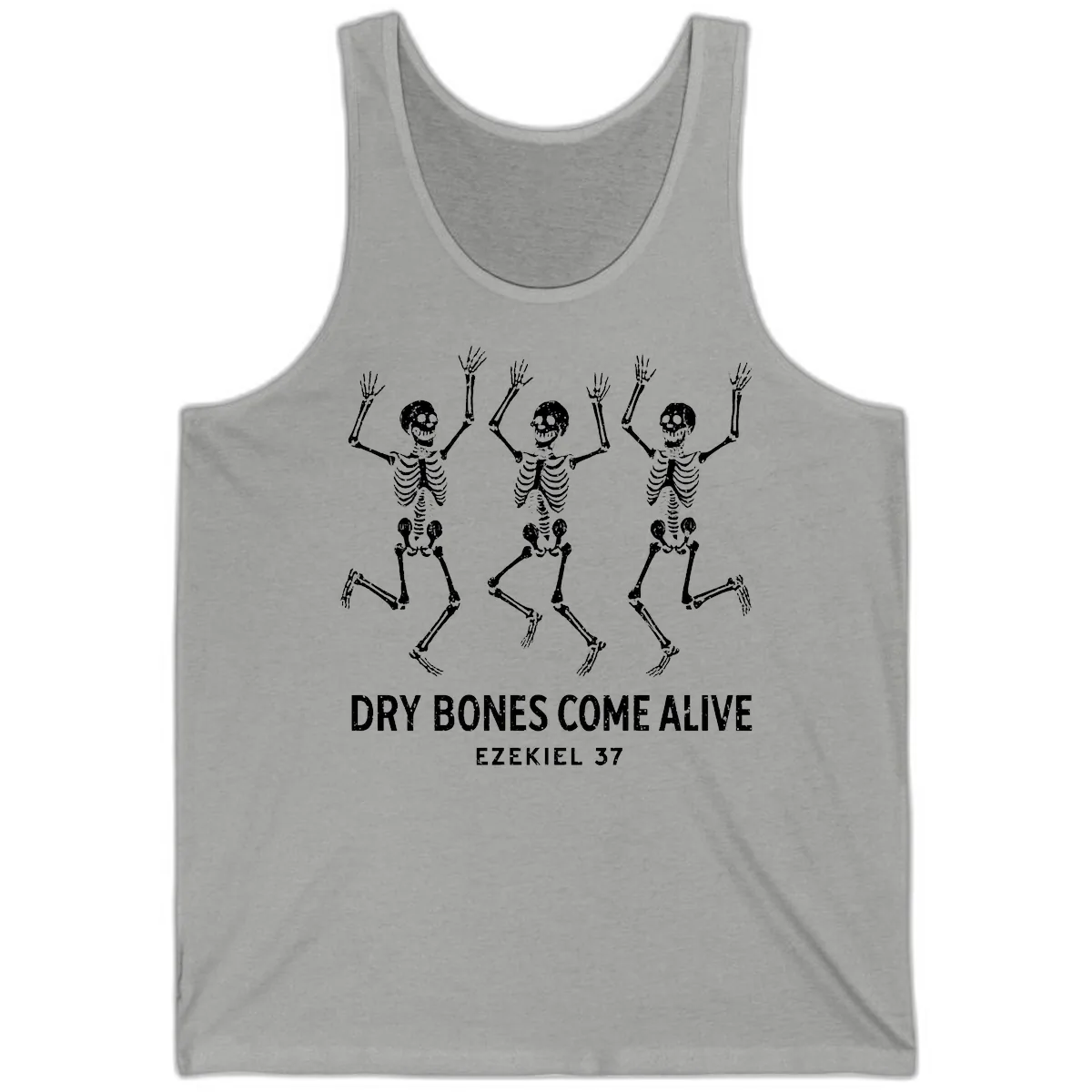 Dry Bones Come Alive Skeleton Dance Tank in Athletic Heather