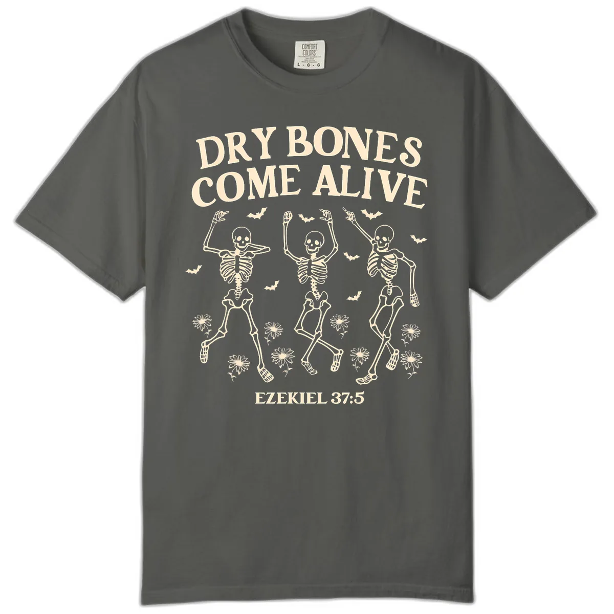 Dry Bones Come Alive Halloween Design Comfort Color in Pepper