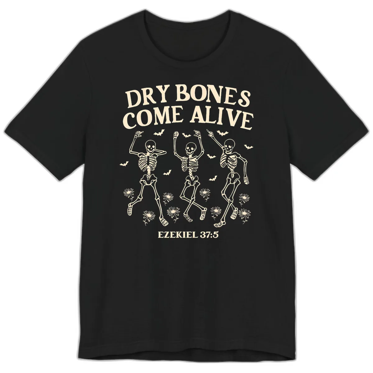 Dry Bones Come Alive Halloween Design Premium T-Shirt in Black