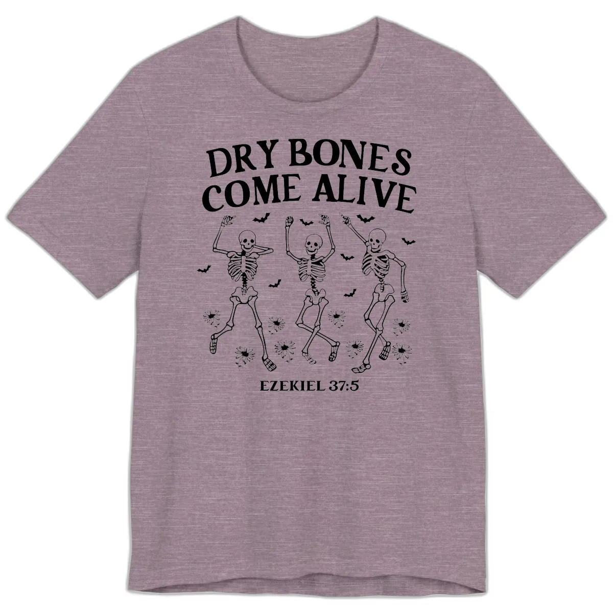 Dry Bones Come Alive Halloween Design Premium T-Shirt in Heather Purple