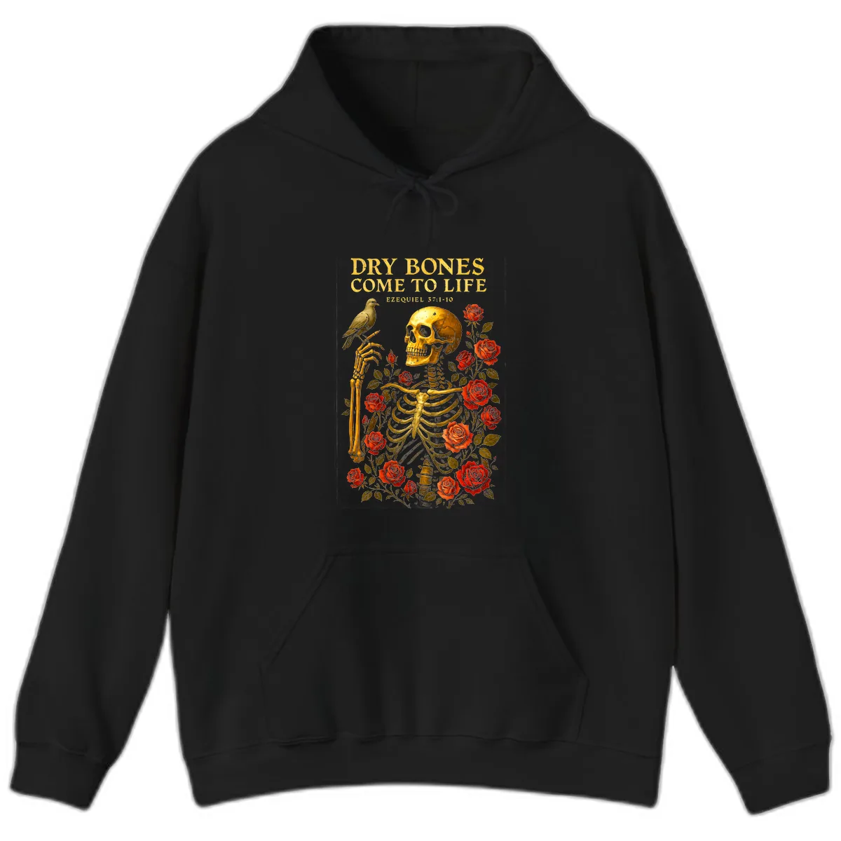 Dry Bones Come To Life Ezekiel Hoodie in Black