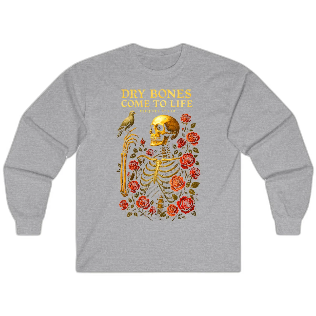 Dry Bones Come To Life Ezekiel Long Sleeve in Sport Grey