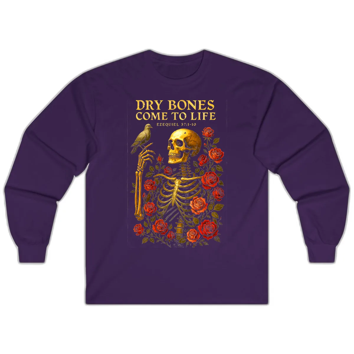 Dry Bones Come To Life Ezekiel Long Sleeve in Purple