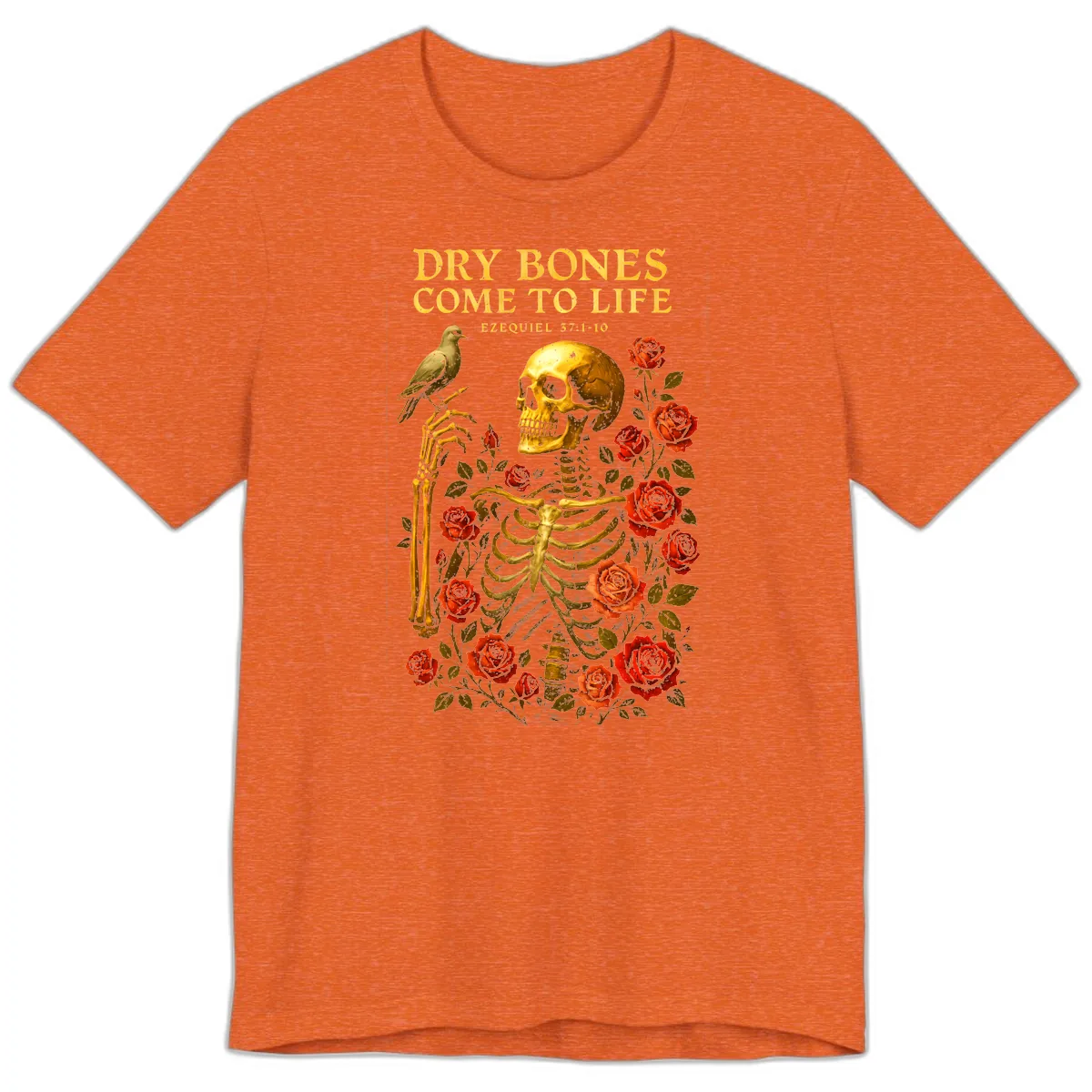 Dry Bones Come To Life Ezekiel Premium T-Shirt in Heather Orange