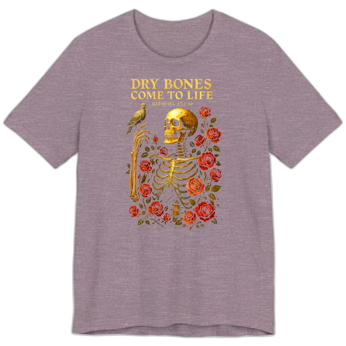 Dry Bones Come To Life Ezekiel Premium T-Shirt in Heather Purple
