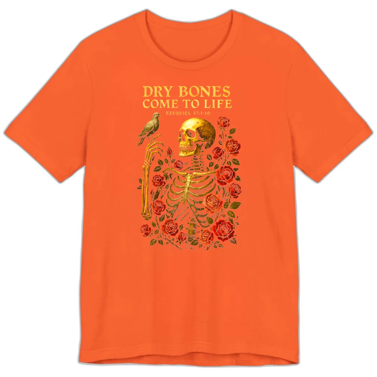Dry Bones Come To Life Ezekiel Premium T-Shirt in Orange