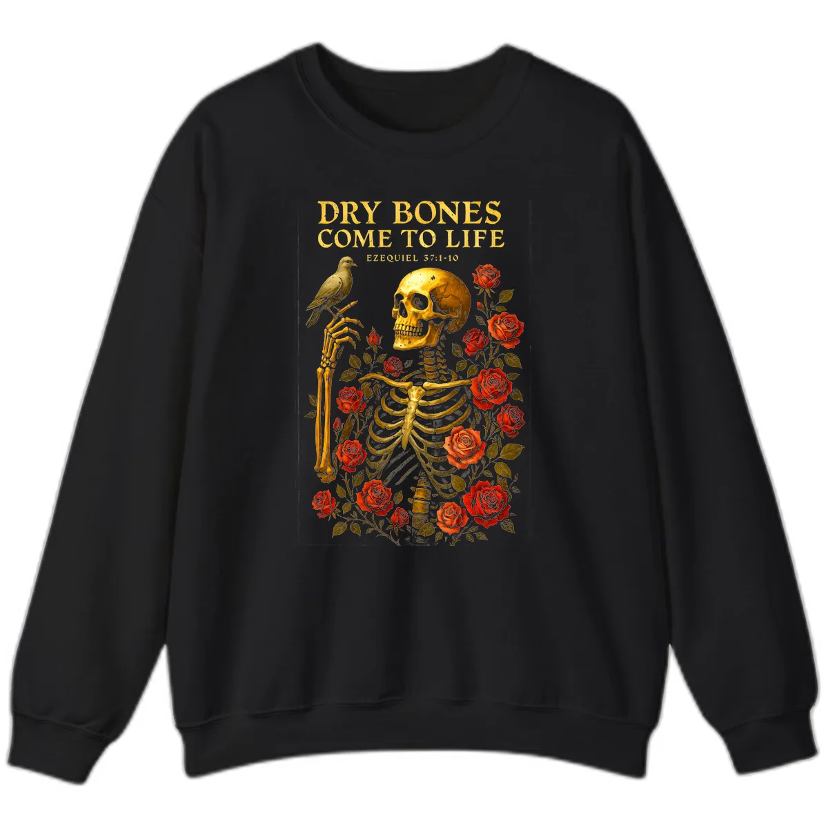Dry Bones Come To Life Ezekiel Sweatshirt in Black
