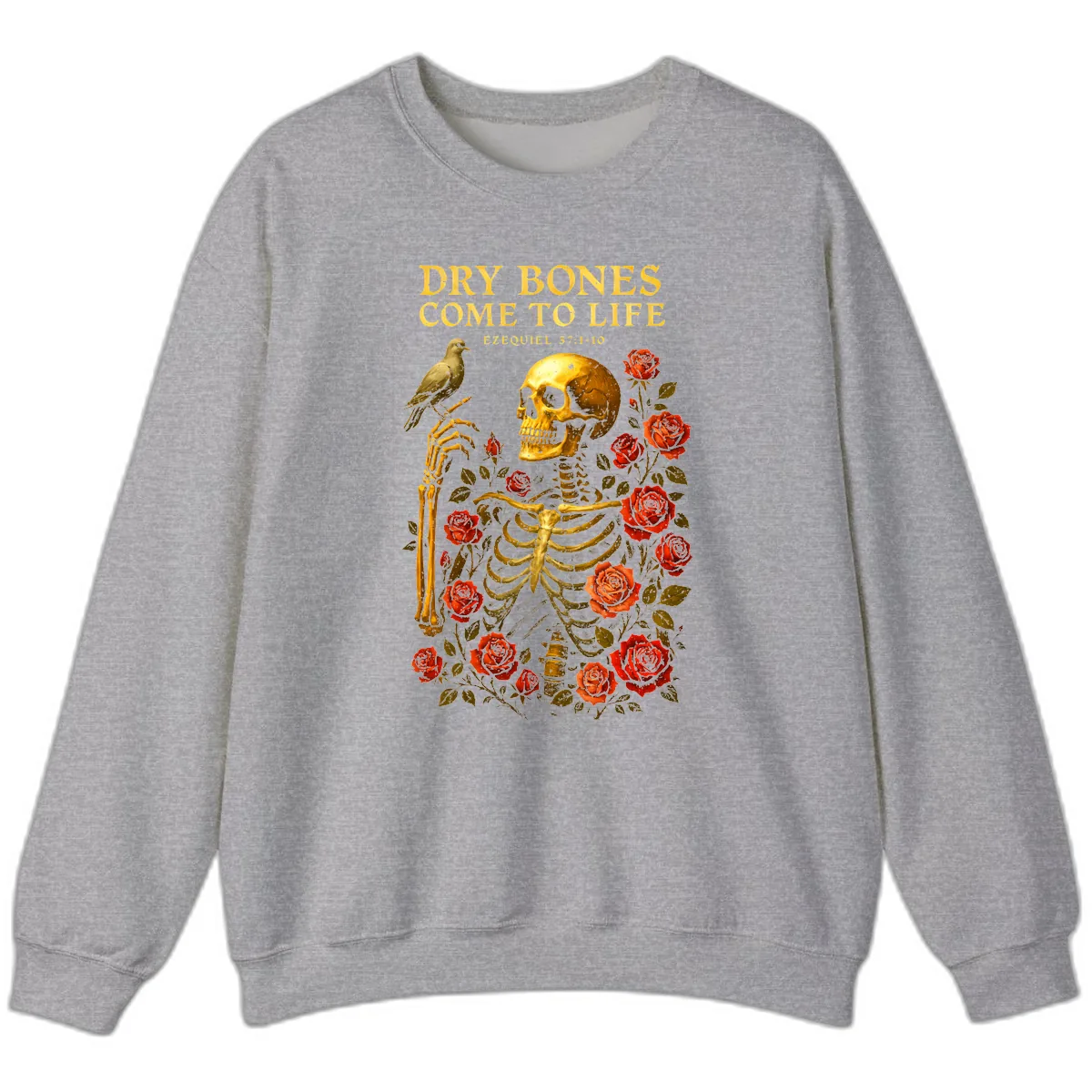 Dry Bones Come To Life Ezekiel Sweatshirt in Sport Grey