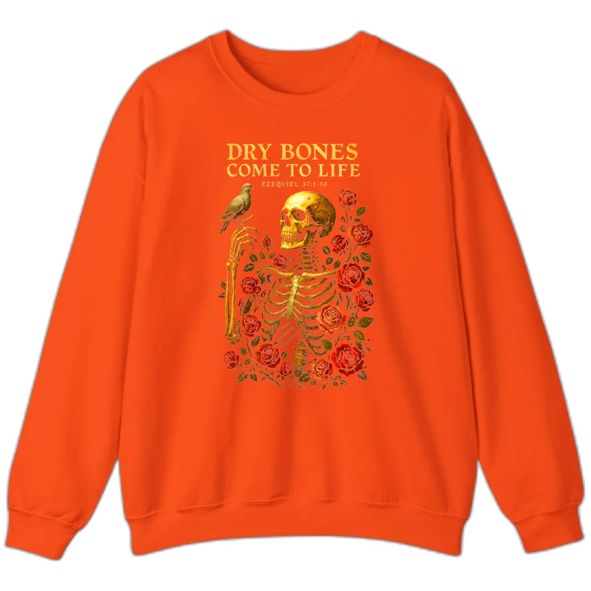 Dry Bones Come To Life Ezekiel Sweatshirt in Orange