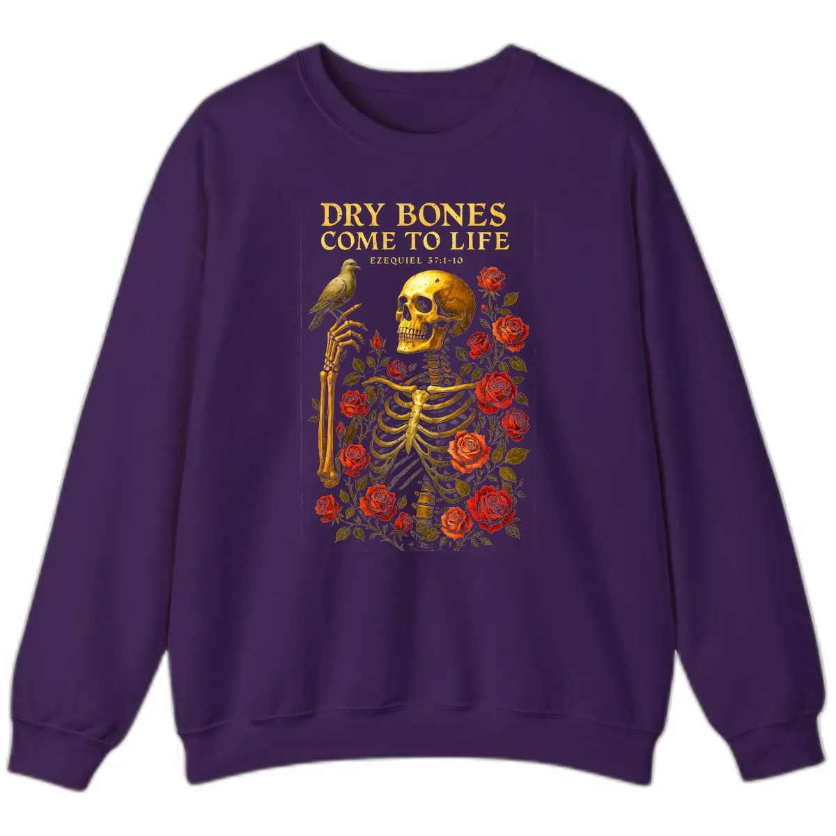 Dry Bones Come To Life Ezekiel Sweatshirt in Purple