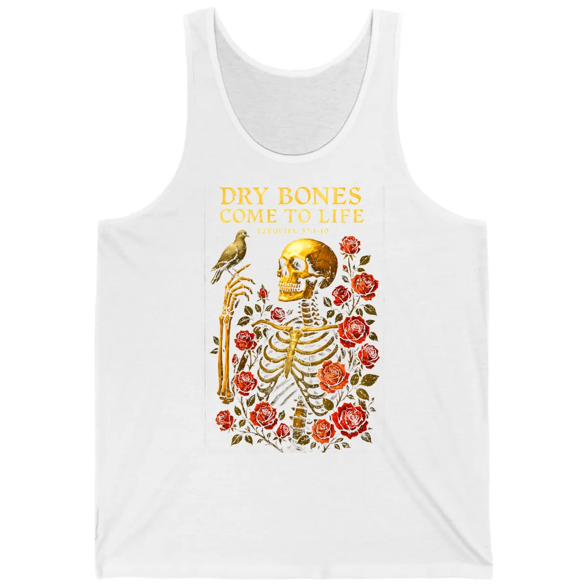 Dry Bones Come To Life Ezekiel Tank in White