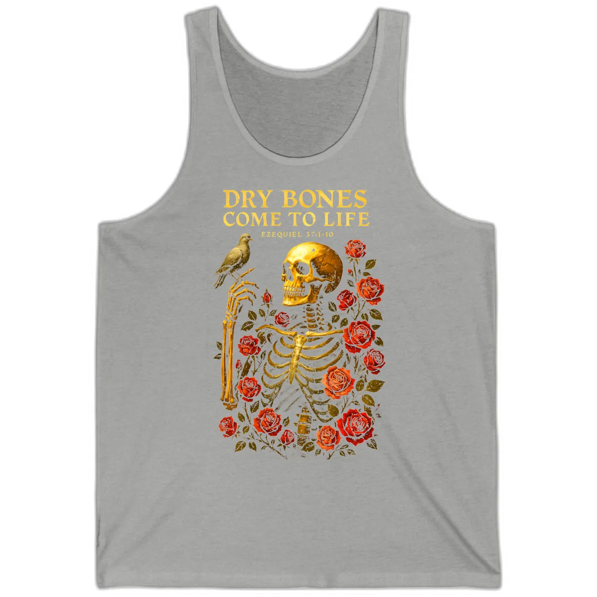 Dry Bones Come To Life Ezekiel Tank in Athletic Heather
