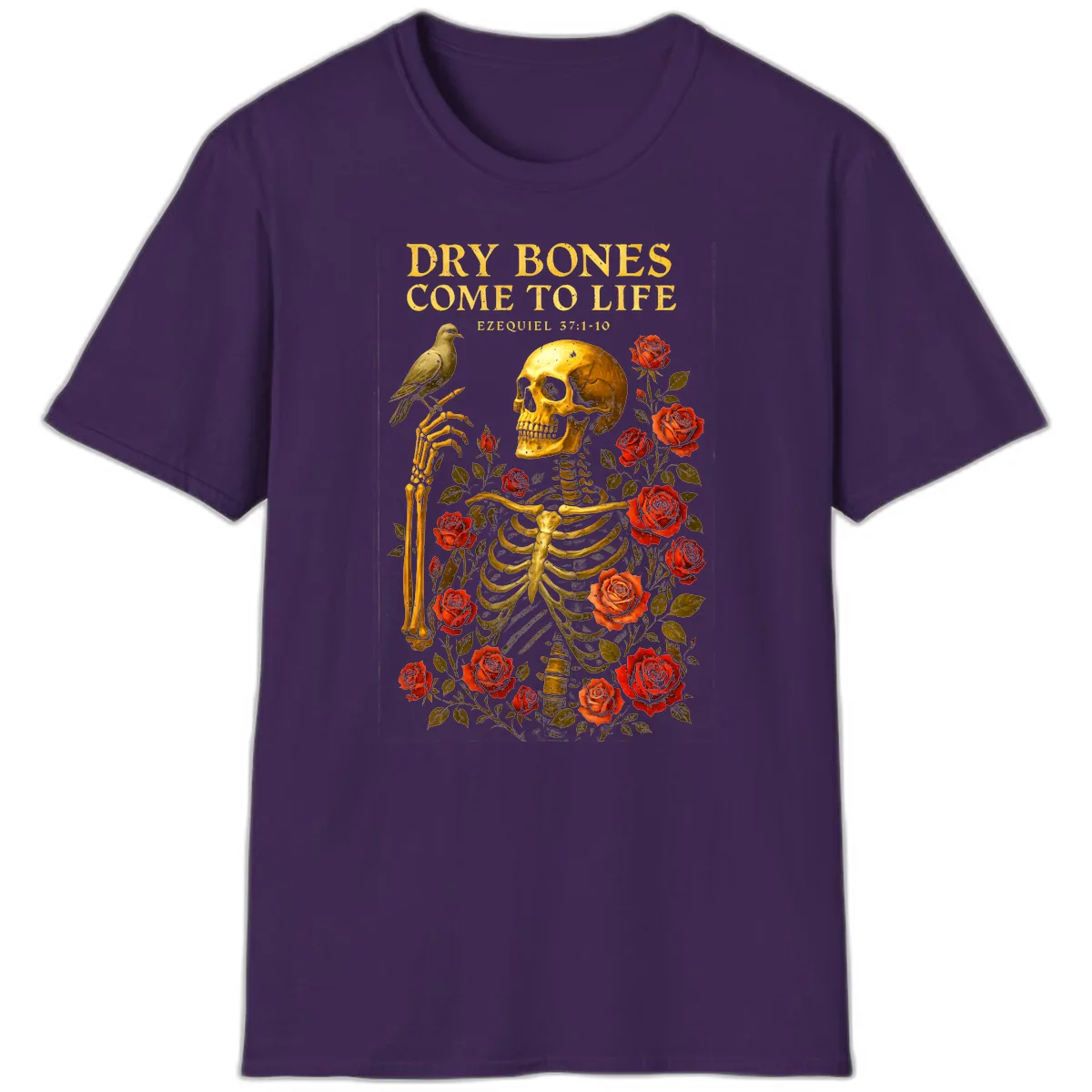 Dry Bones Come To Life Ezekiel T-Shirt in Purple