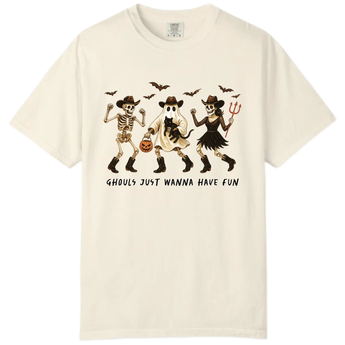 Ghouls Just Wanna Have Fun Halloween Comfort Color in Ivory