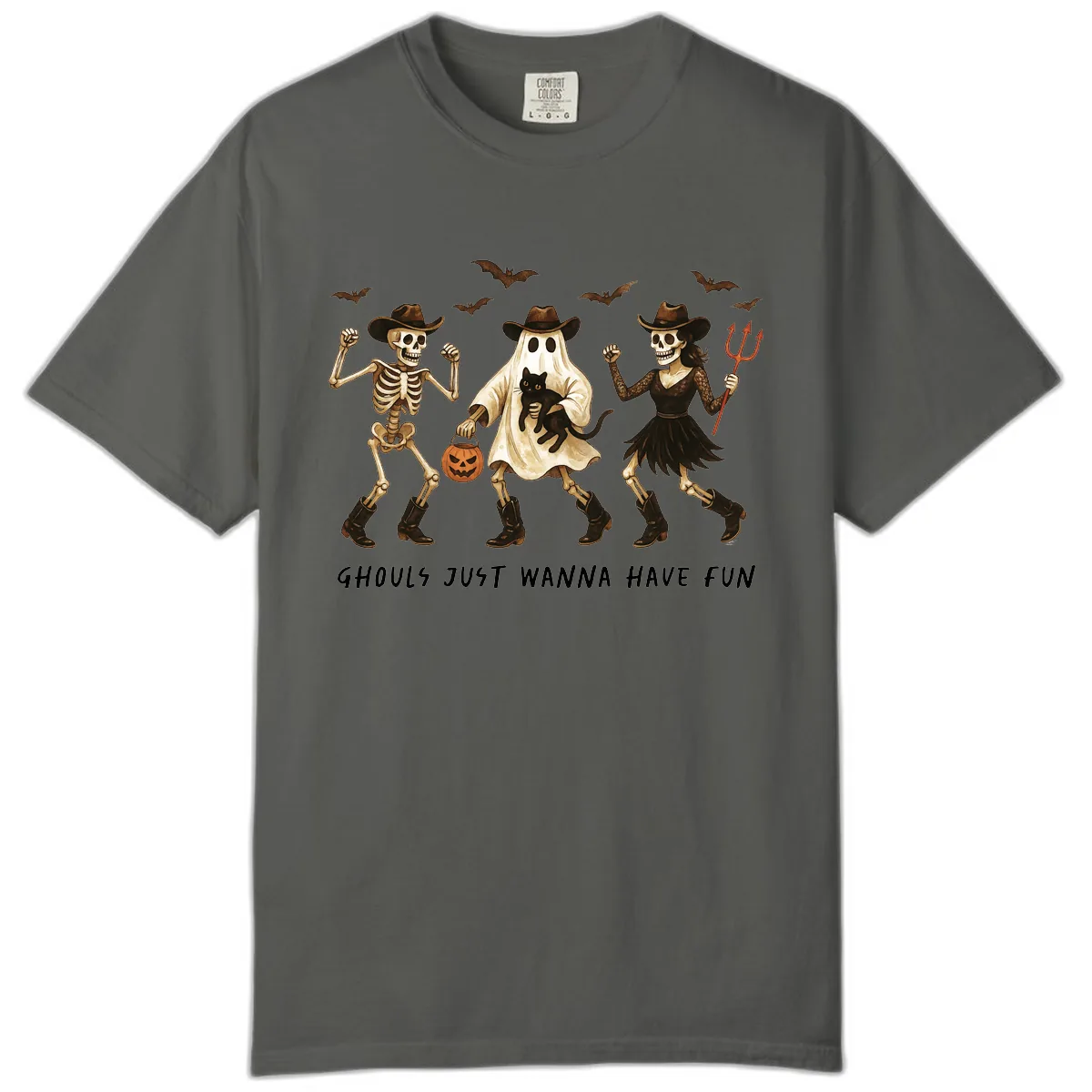 Ghouls Just Wanna Have Fun Halloween Comfort Color in Pepper