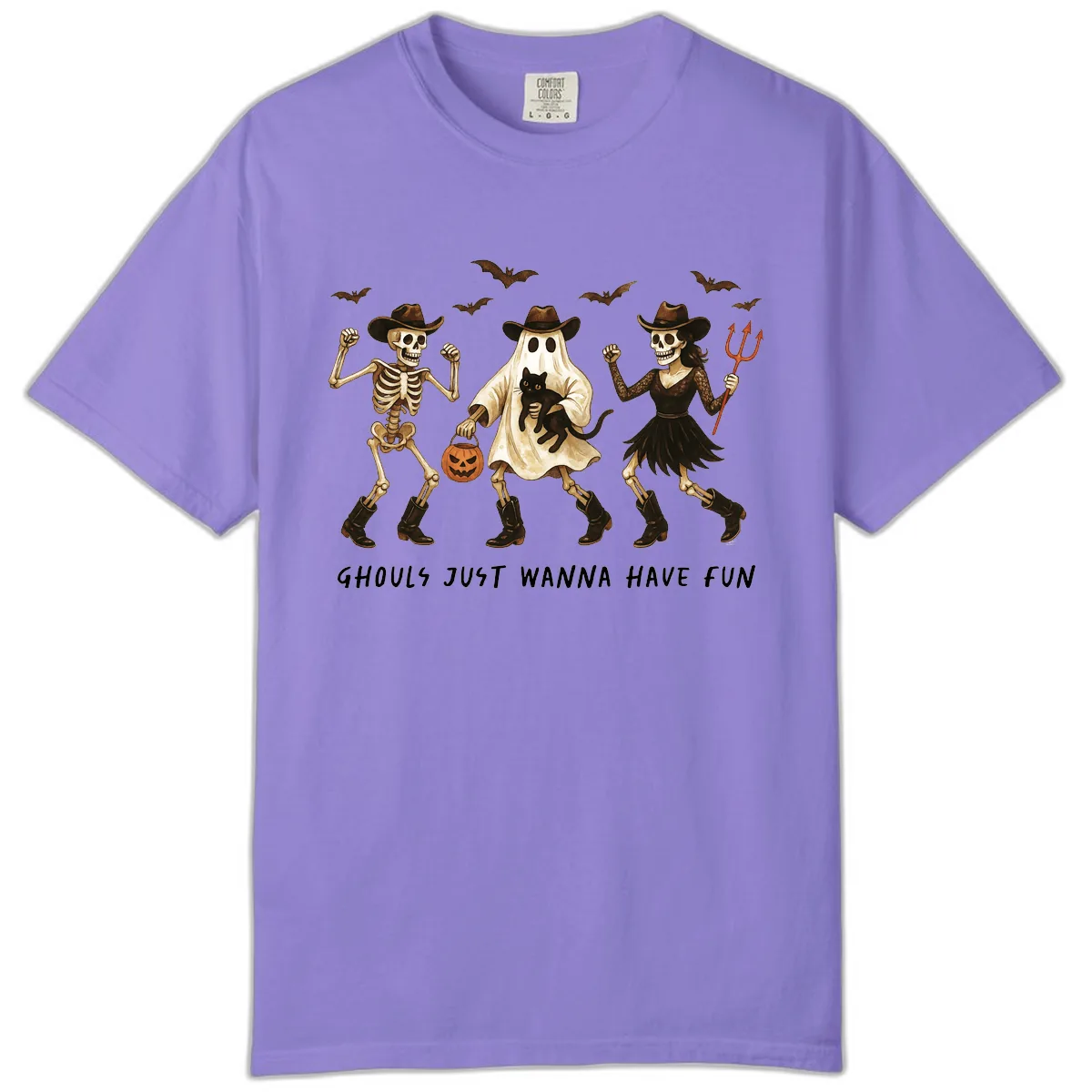 Ghouls Just Wanna Have Fun Halloween Comfort Color in Violet