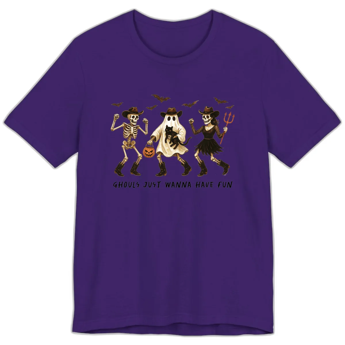 Ghouls Just Wanna Have Fun Halloween Premium T-Shirt in Team Purple