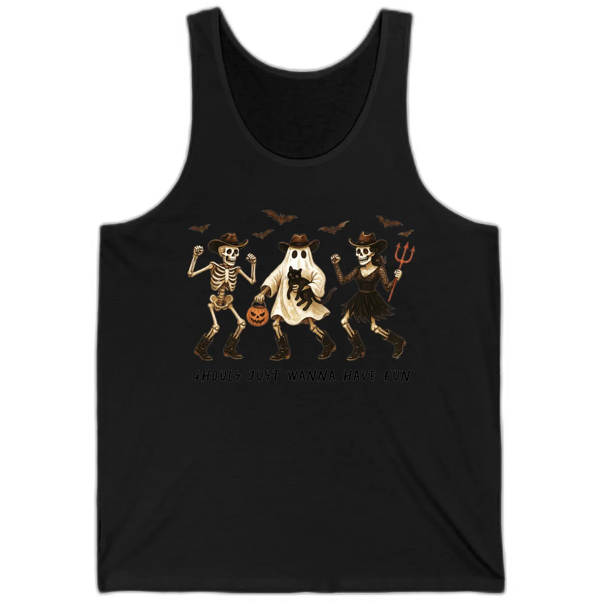 Ghouls Just Wanna Have Fun Halloween Tank in Black