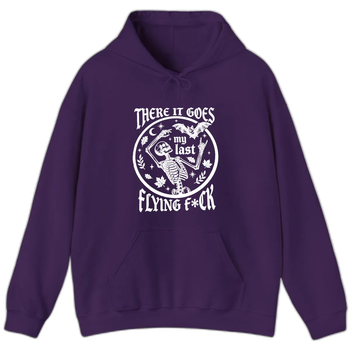 There It Goes My Last Flying Fuck Hoodie in Purple