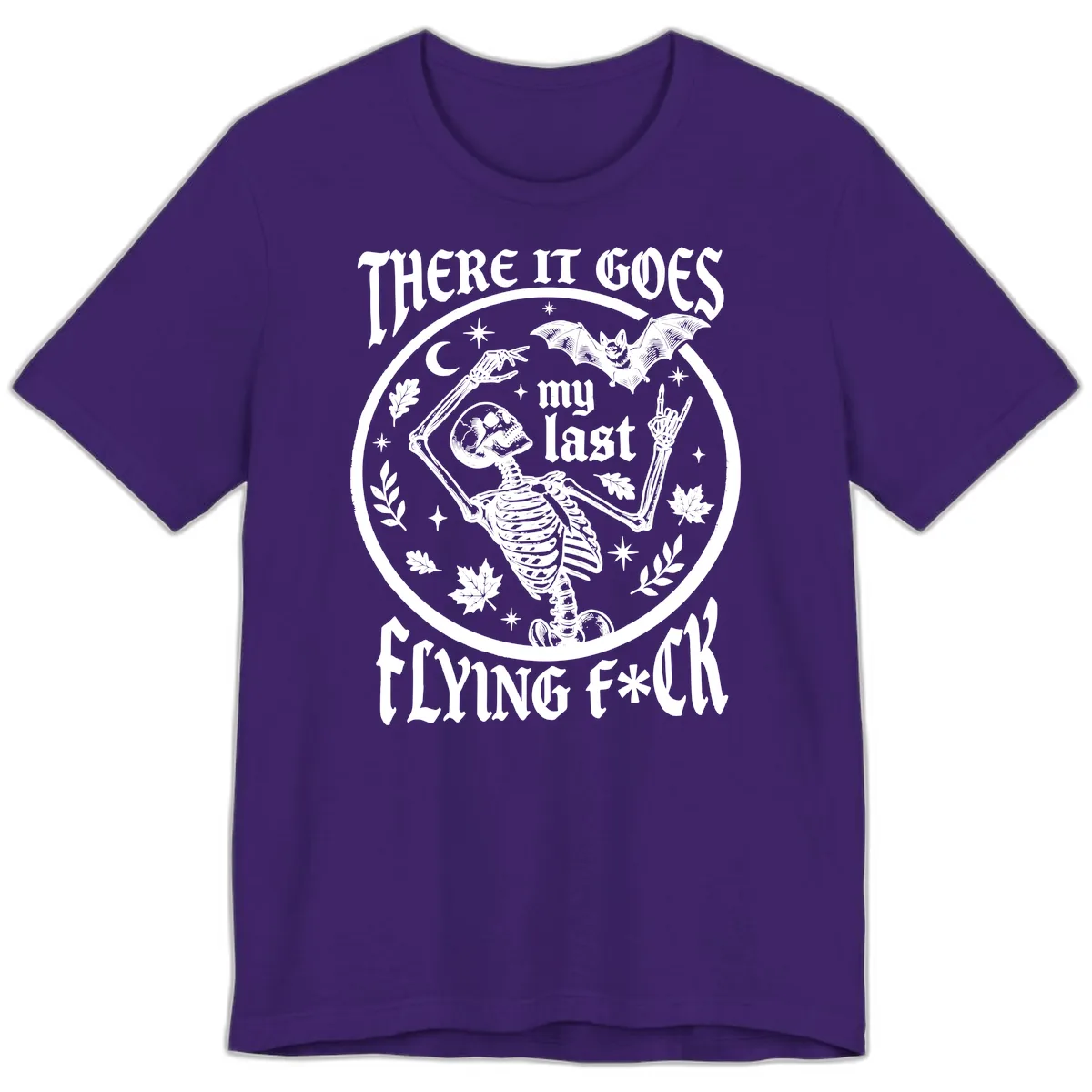 There It Goes My Last Flying Fuck Premium T-Shirt in Team Purple