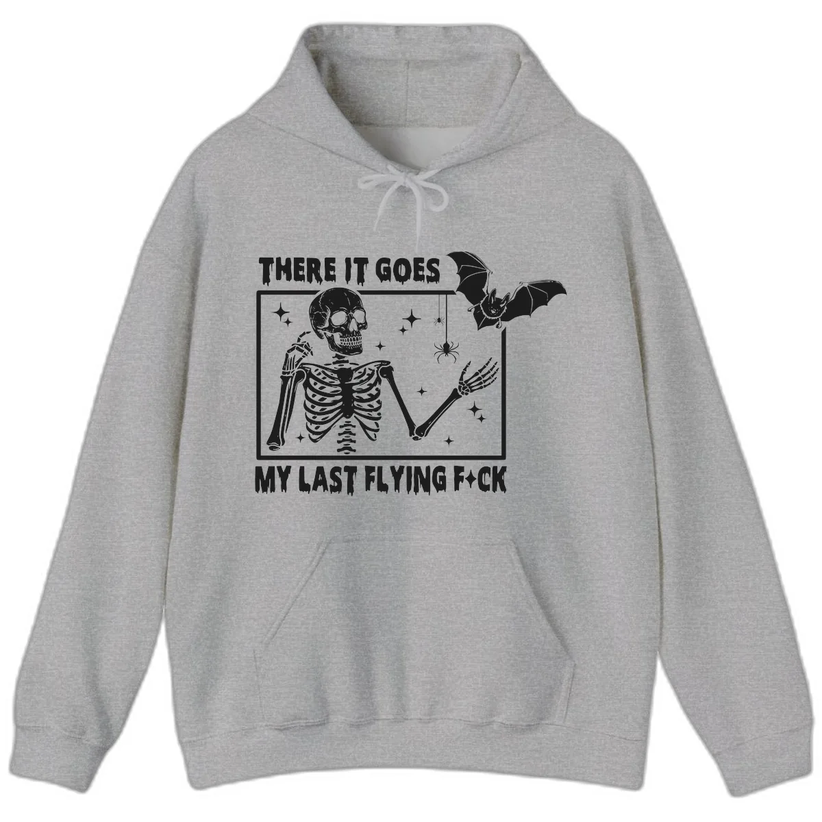 There It Goes My Last Flying F\*ck Hoodie in Sport Grey