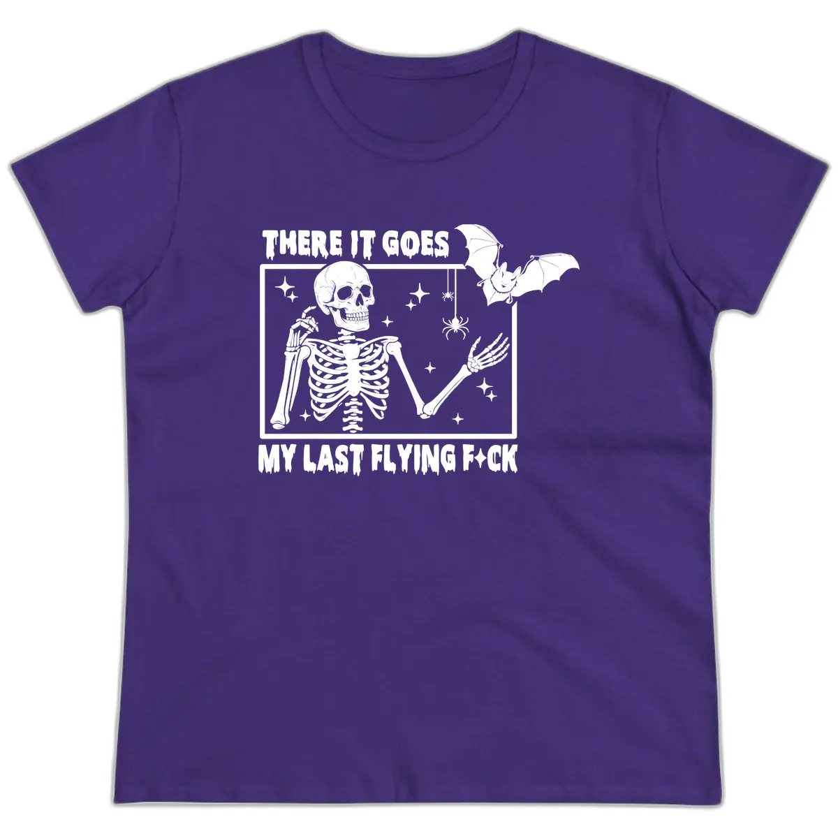 There It Goes My Last Flying F\*ck Ladies Tee in Purple
