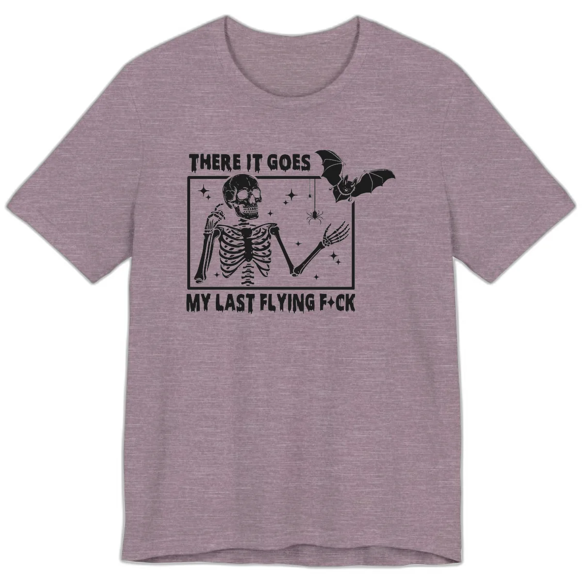 There It Goes My Last Flying F\*ck Premium T-Shirt in Heather Purple