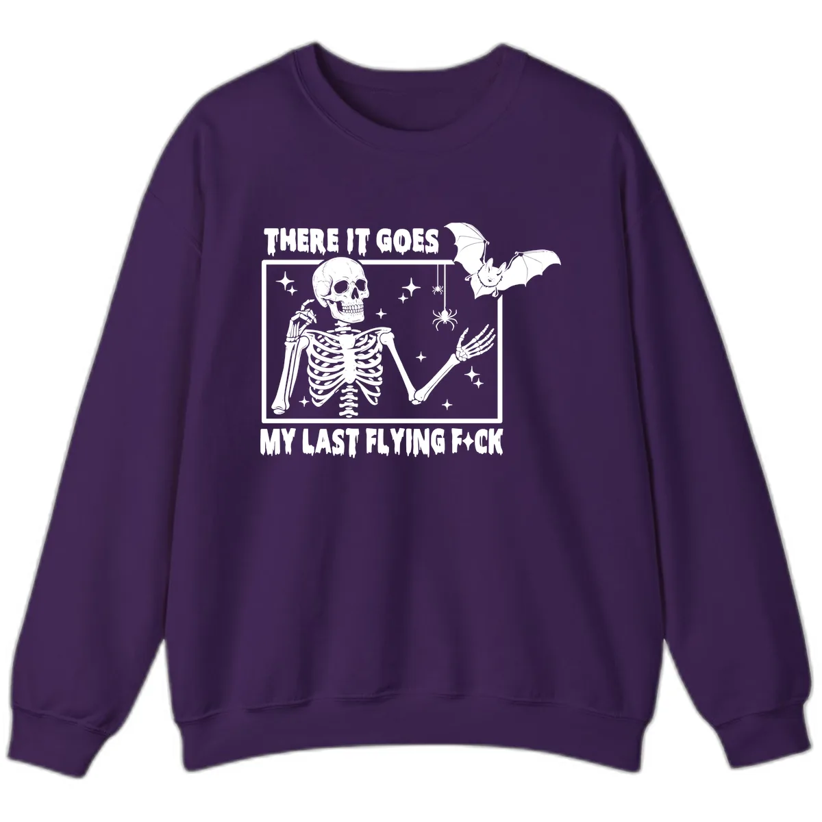 There It Goes My Last Flying F\*ck Sweatshirt in Purple
