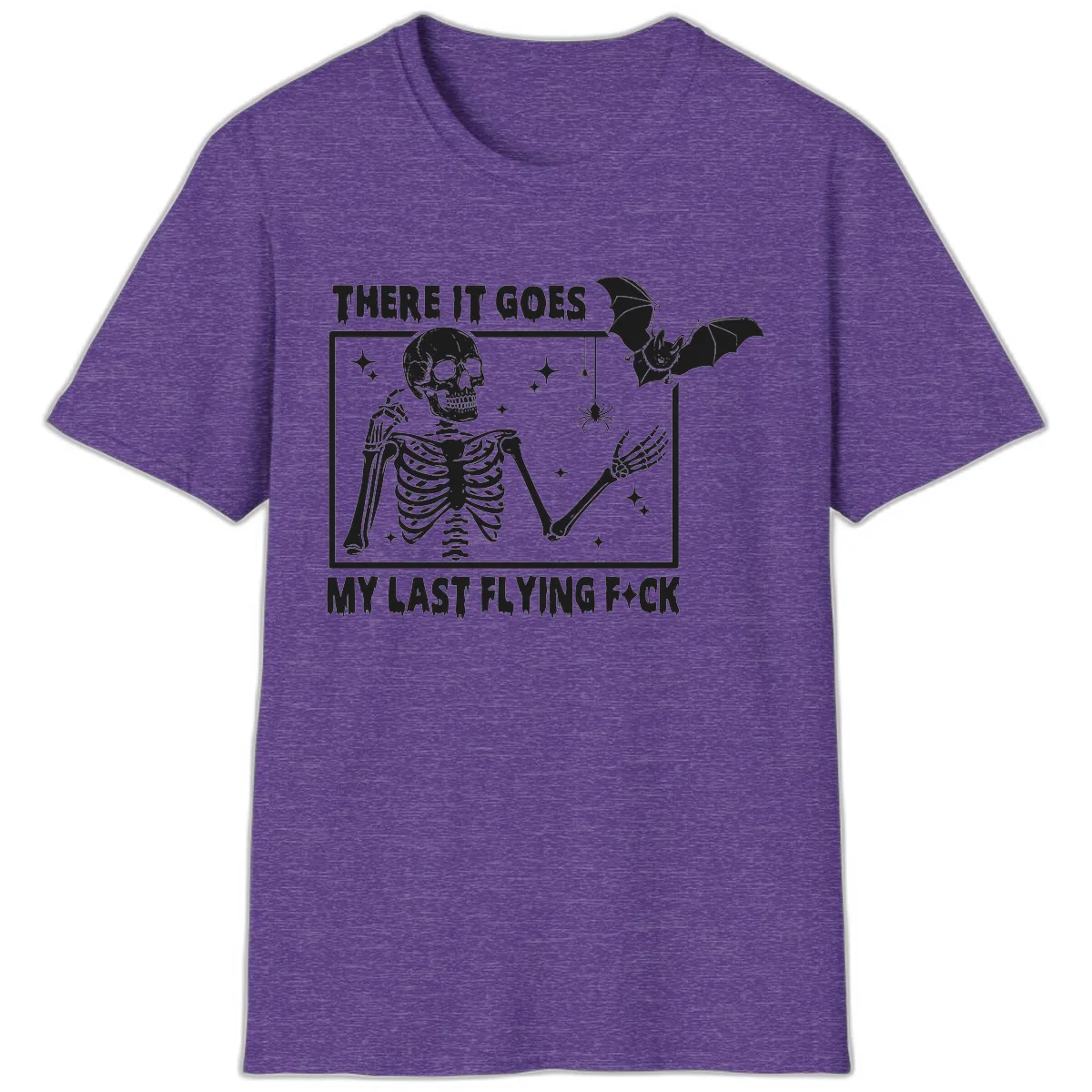 There It Goes My Last Flying F\*ck T-Shirt in Heather Purple