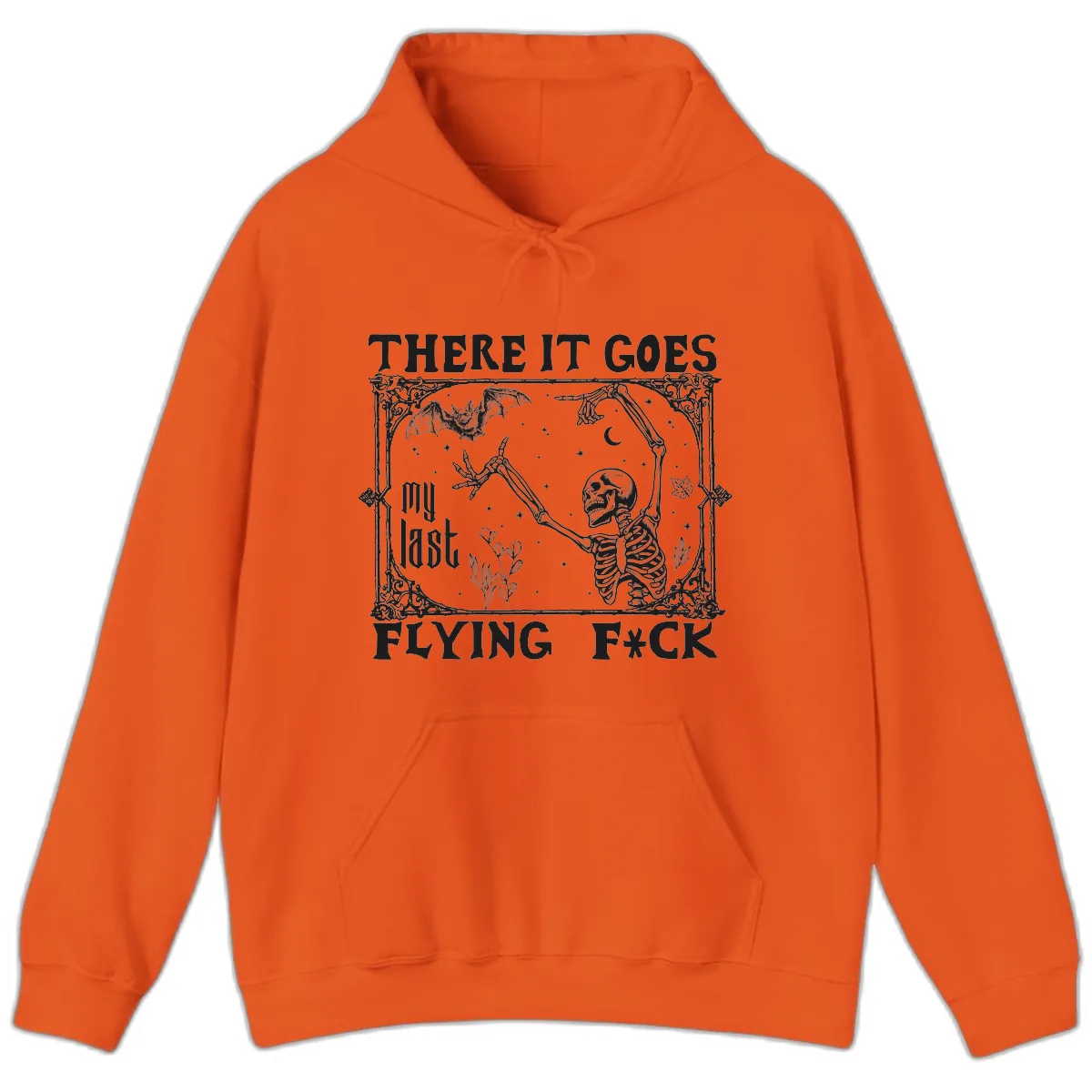 There It Goes My Last Flying Fck Hoodie in Orange